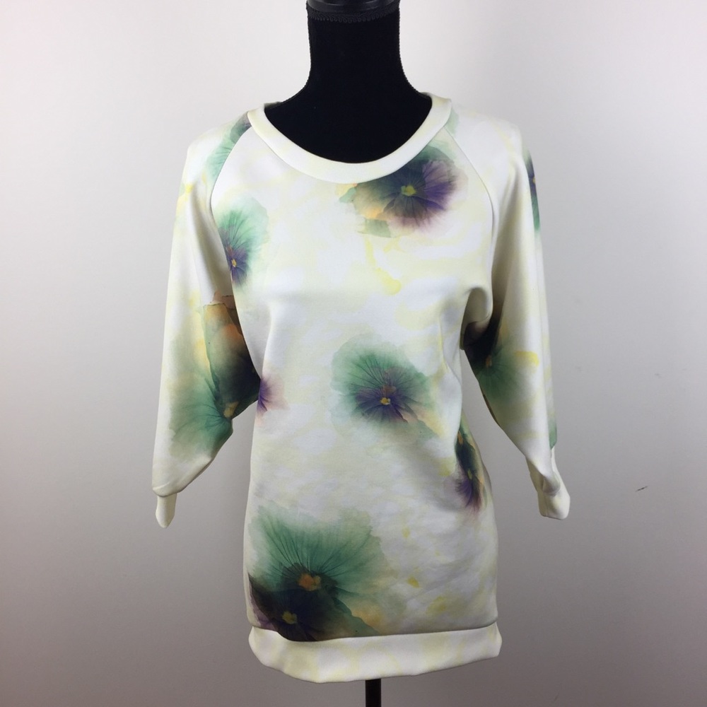 Zara oversized floral pullover